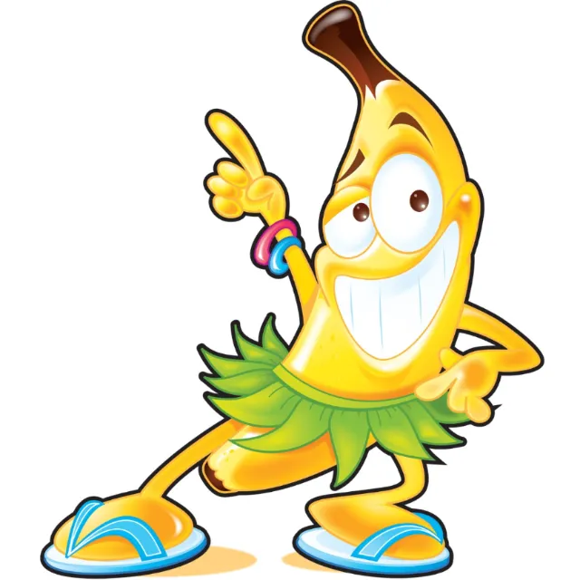 Digital Illustration of smily banana