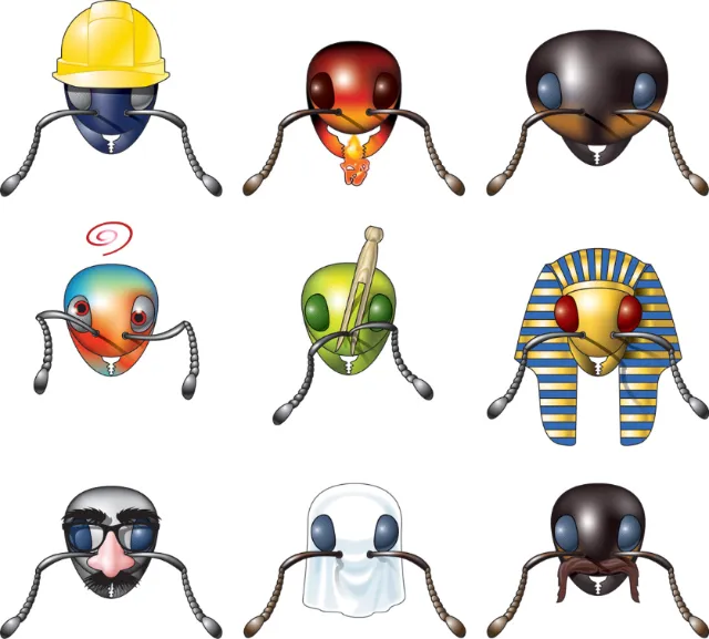 ant head icons
