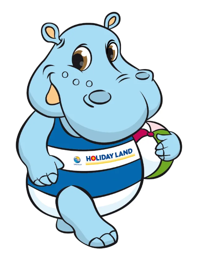 hippopotamus in swim suit
