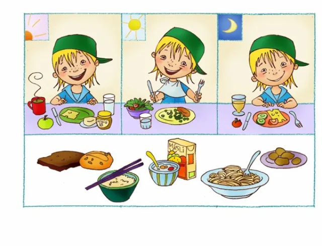 Child eating meals at different times of the day by Silke Bachmann