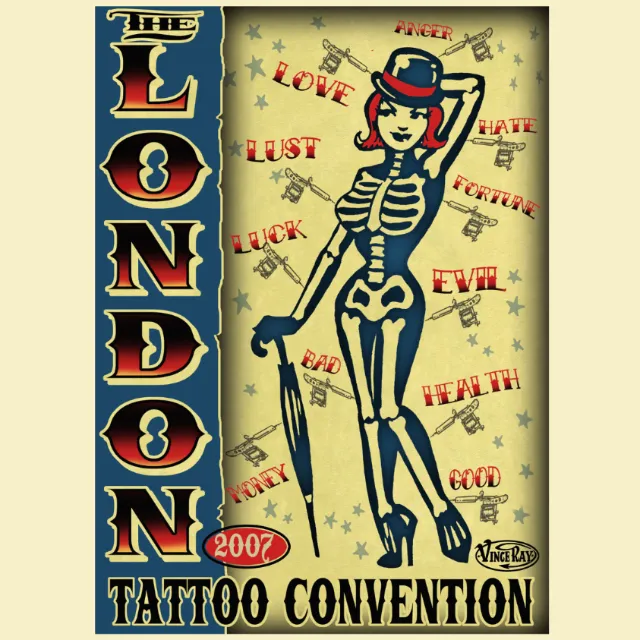Woman with skelton tattoo