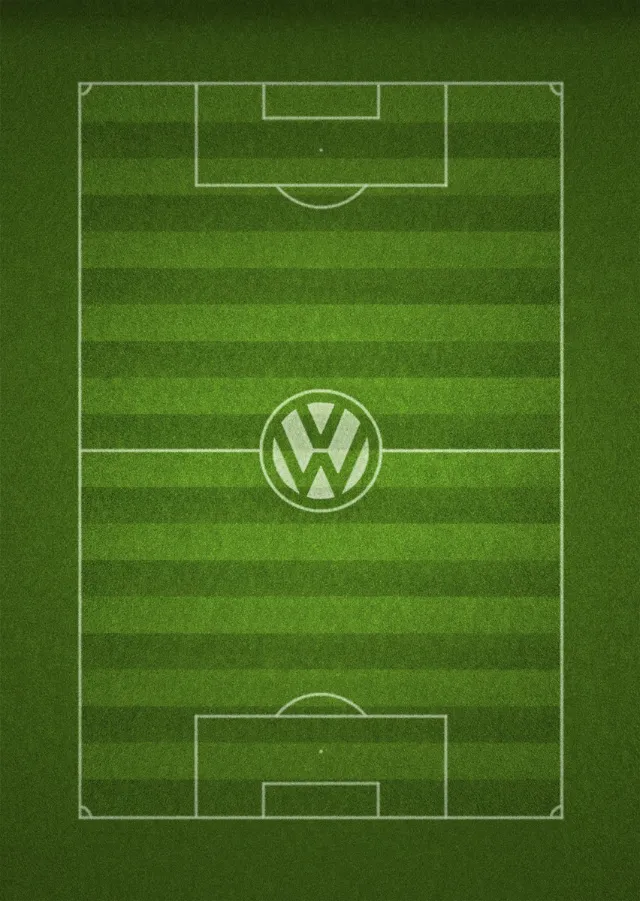 Aerial view of Fussball Spielfeld