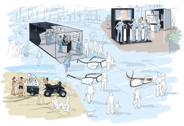 Futuristic technology concepts including advanced vehicles and eyewear by Björn von Schlippe