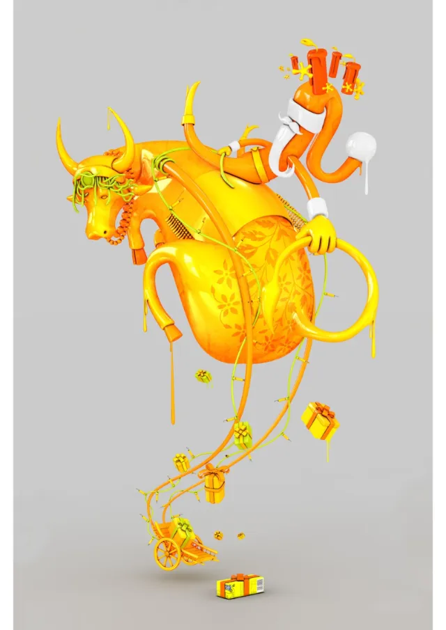 3d bull design