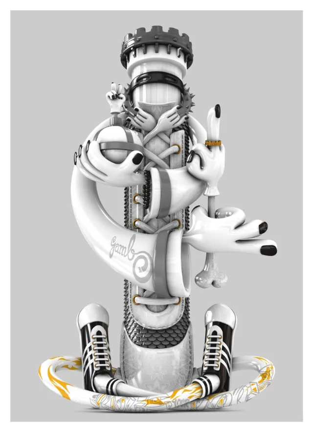 3d character with shoes