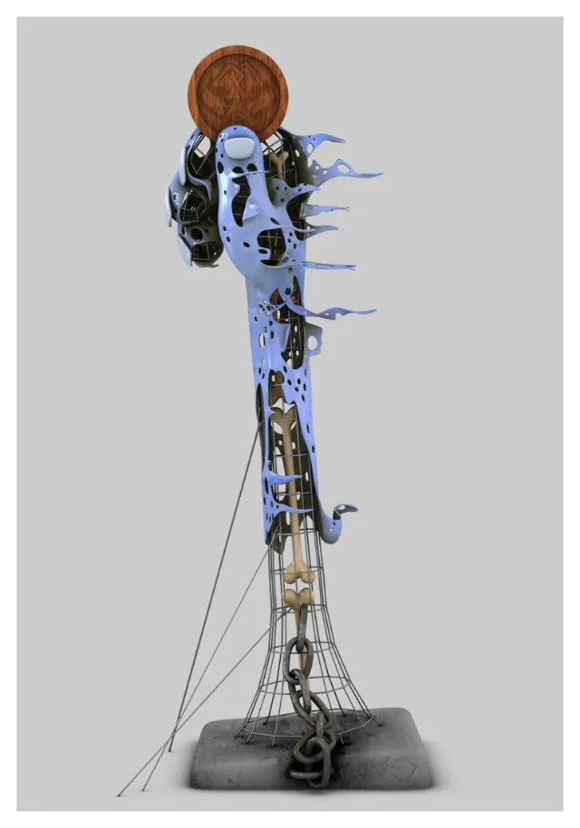 3d character skeleton design