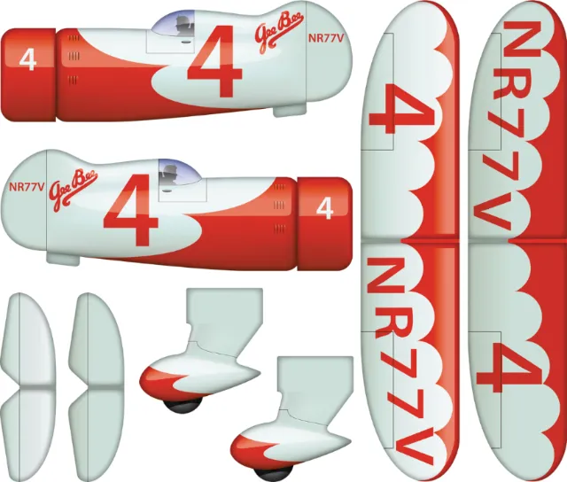 Photorealistic technical graphic Geebee Airplane