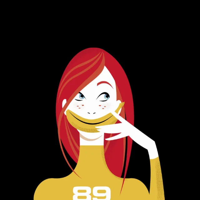 Comic illustration of joker women 