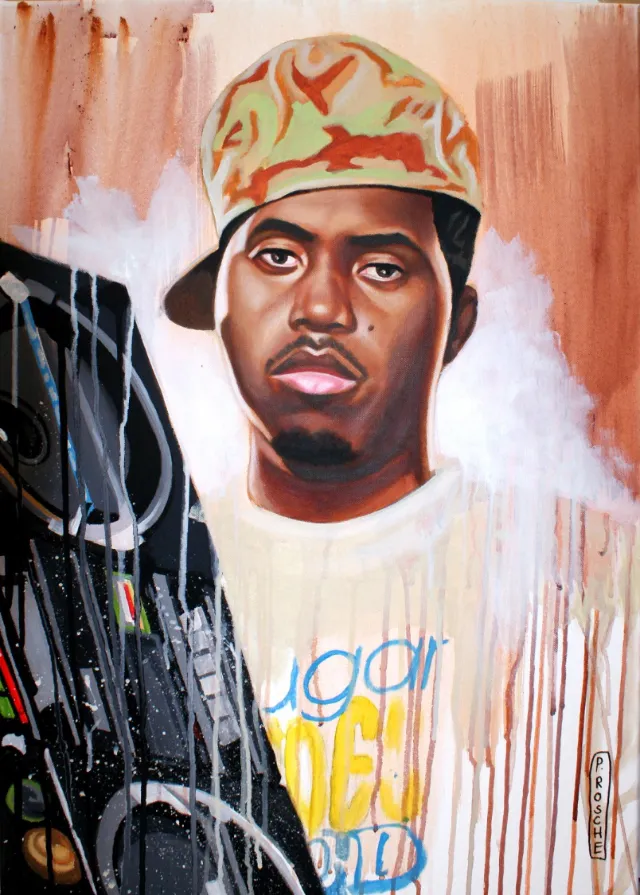 Portrait illustration of black man