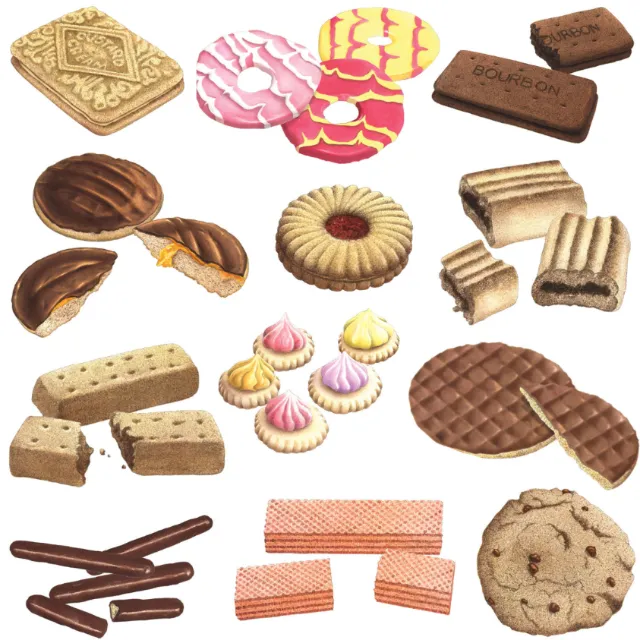 Illustration of biscuits by Alan Baker