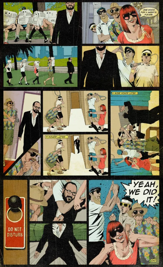 Comic strip with diverse characters and dynamic scenes by POW!!!