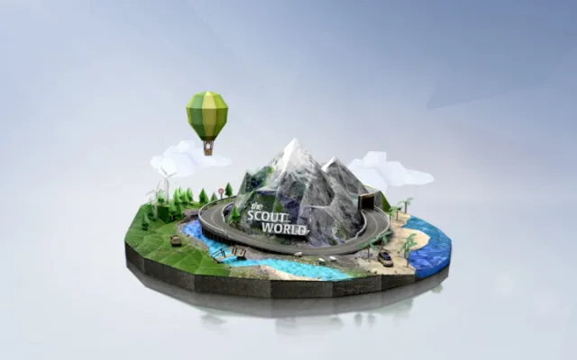 Scout world 3d illustration 