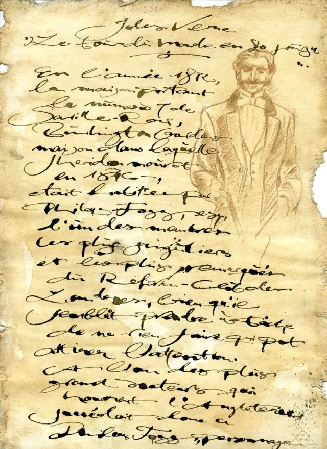 Calligraphy Letter with man image
