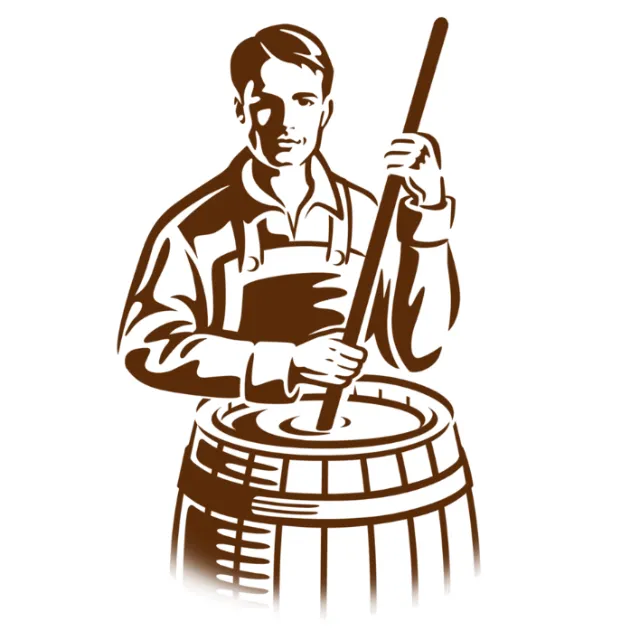 Illustration of traditional brewer

