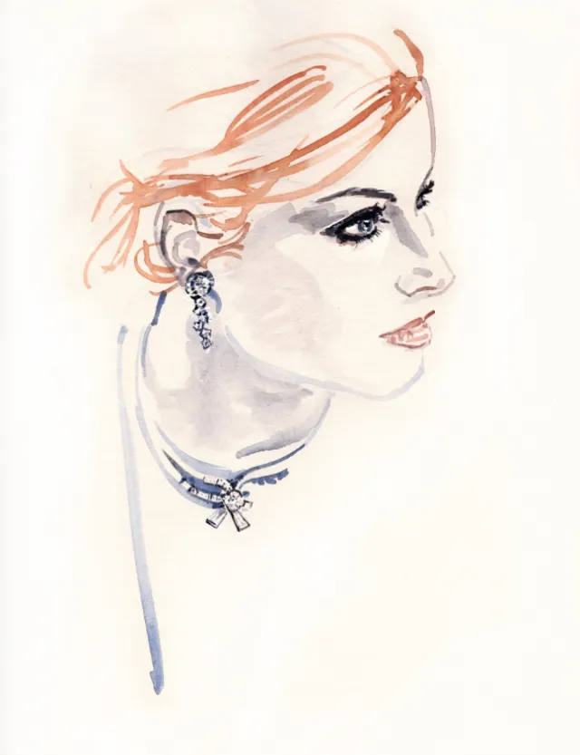 Fahion lady in red hair - An illustration by Silke Bachmann