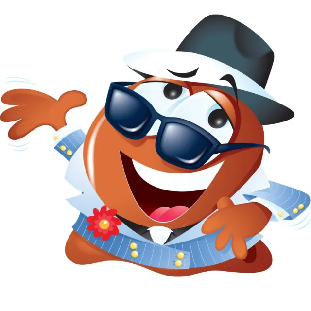Digital Illustration happy face cartoon