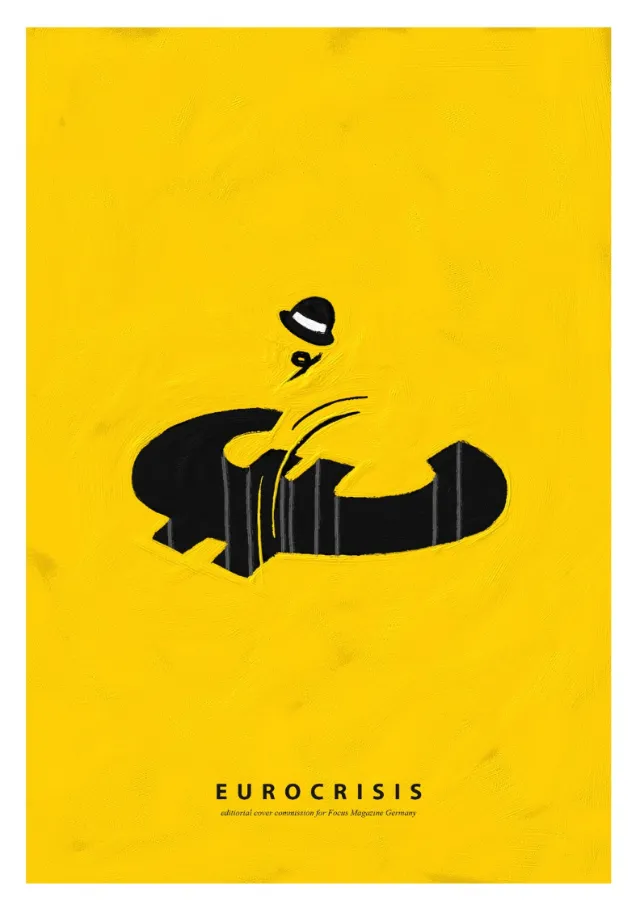 Editorial illustration of Euro-crisis for focus magazine Germany 