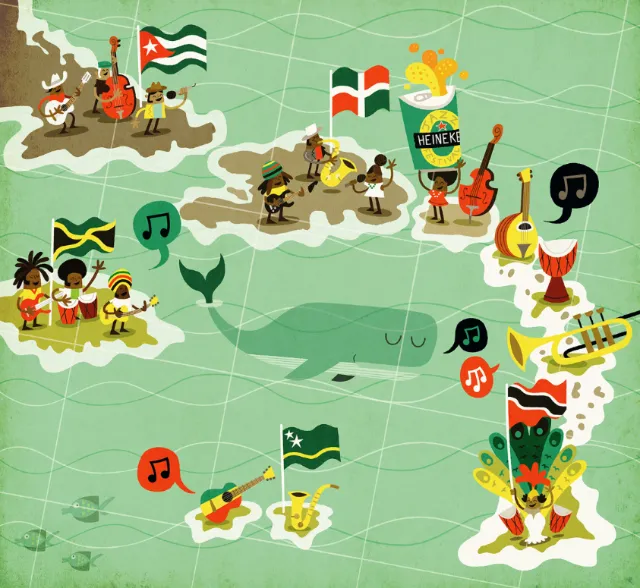 Map illustration of island