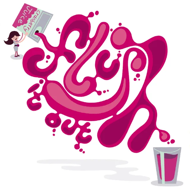 Lettering illustration of flush it out