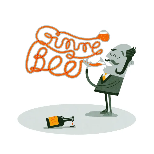 digital illustration ginne beer