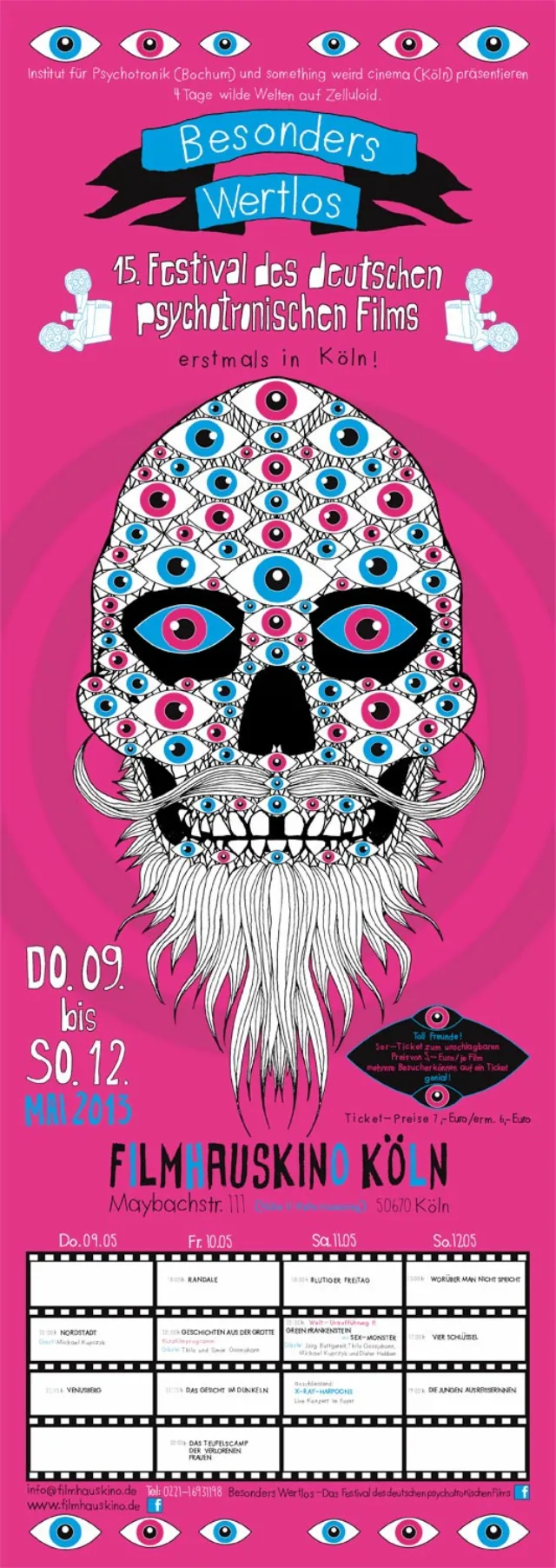 Fantasy pink skeleton face