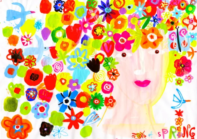 Spring and portraiture of woman