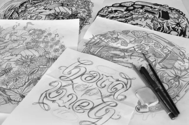 Live hand lettering illustration by BoomArtwork