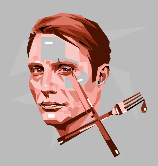 Vector portrait illustration of man