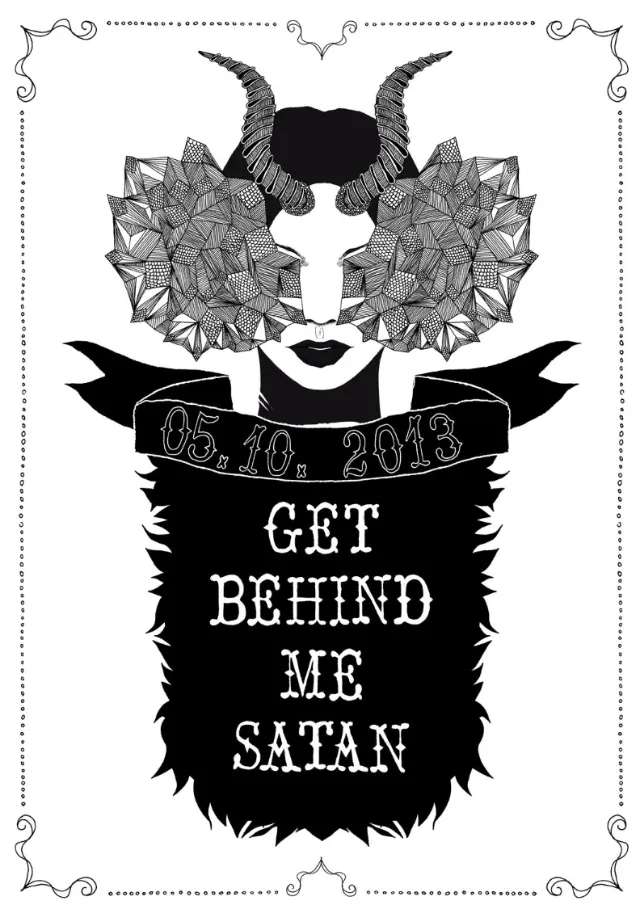 Graphic Get behind me satan