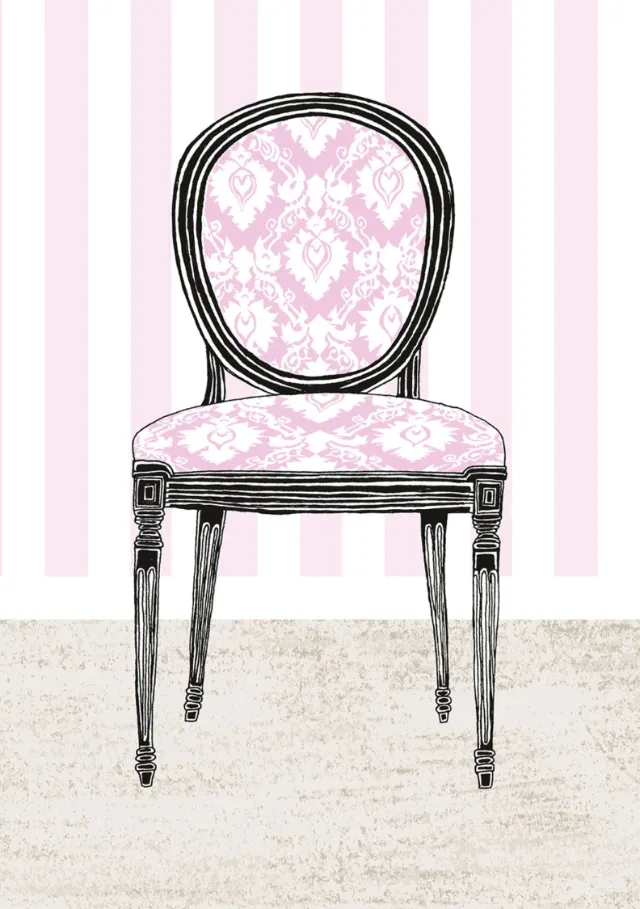 Graphic Chair in pink