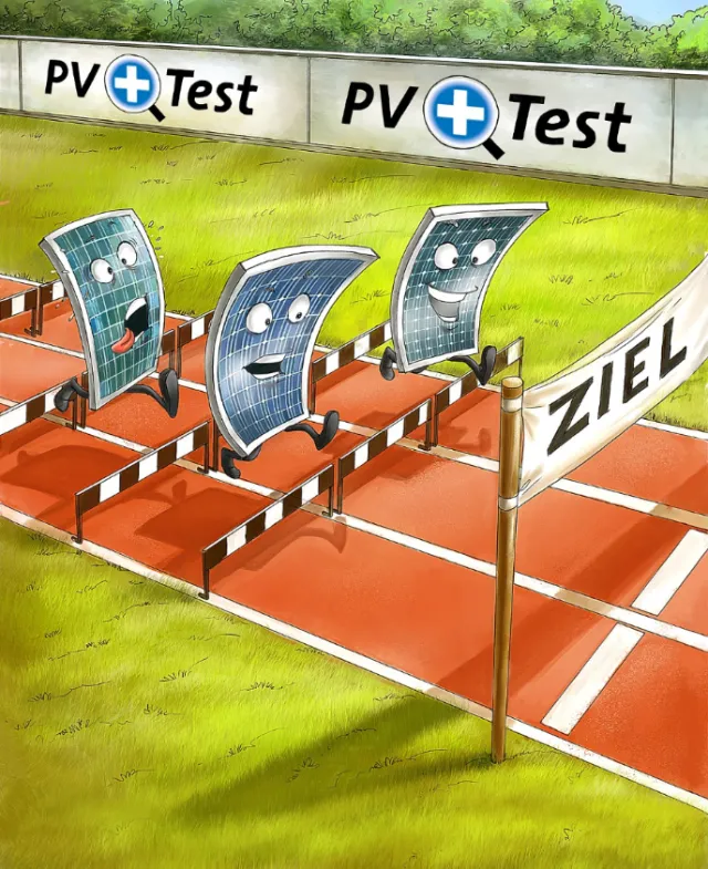 cartoon illustration of positive test

