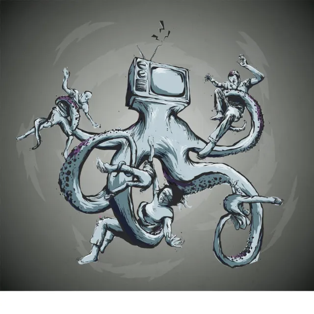 Loose octopus with TV face