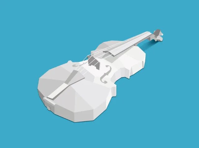 3d render Violin