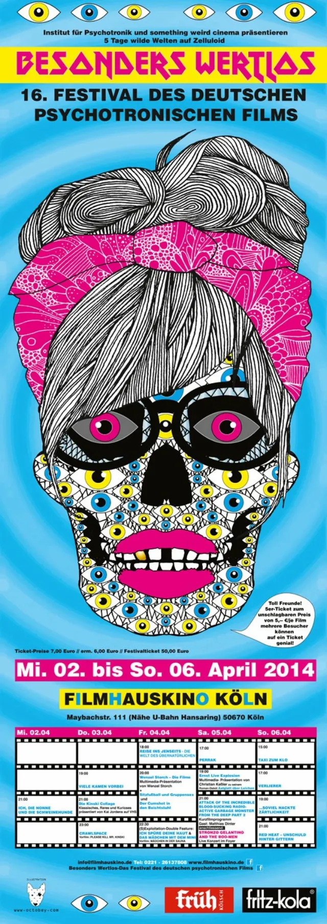 Graphic flyer woman with eyes face mask
