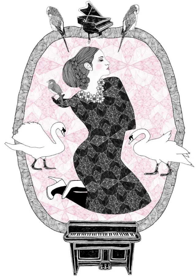 Beauty art woman in frame