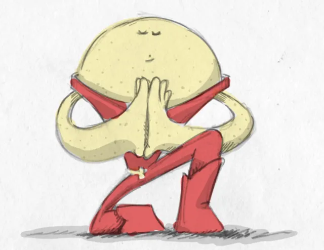 cartoon & Humour praying character