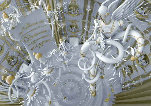 3d white character design