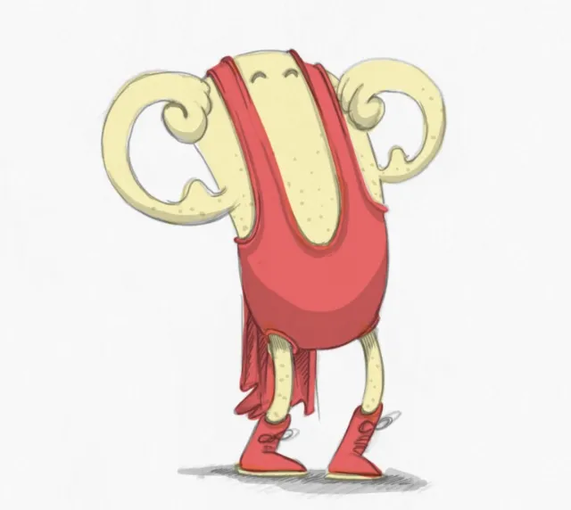 Cartoon & Humour body builder