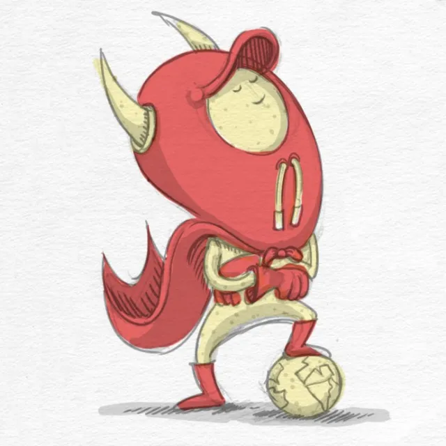 cartoon & humour character with horns