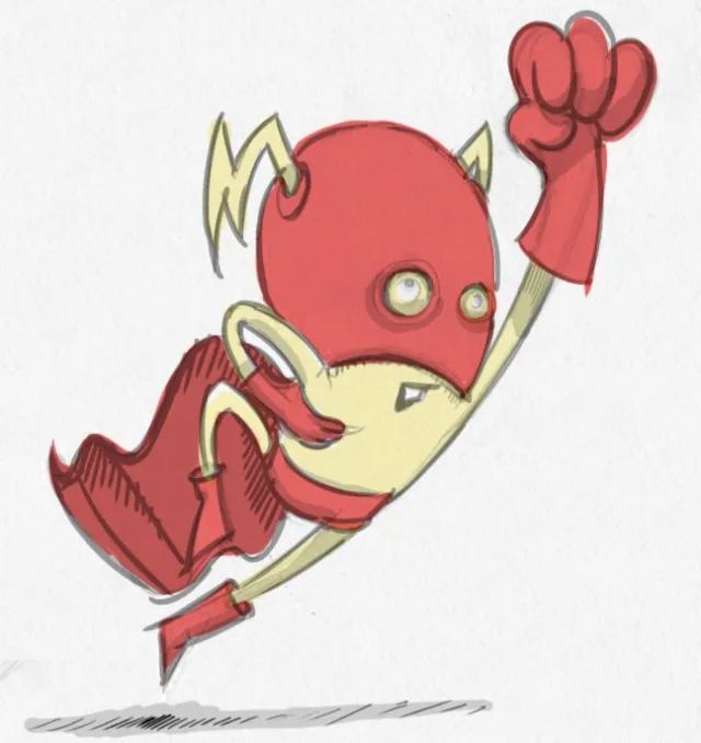 cartoon & Humour flying super hero