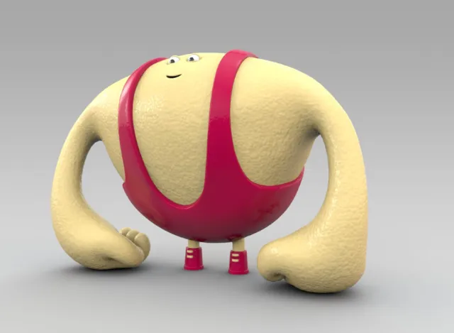 3d huge character