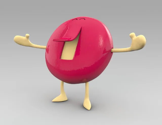 3d smiley character