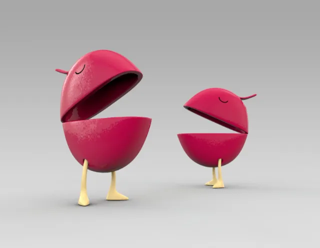 3d character opening mouth