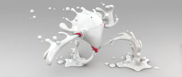 3d character with white paint