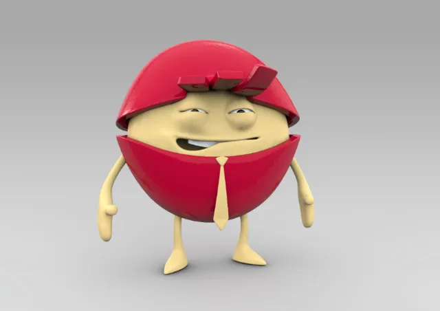 3d alien with tye
