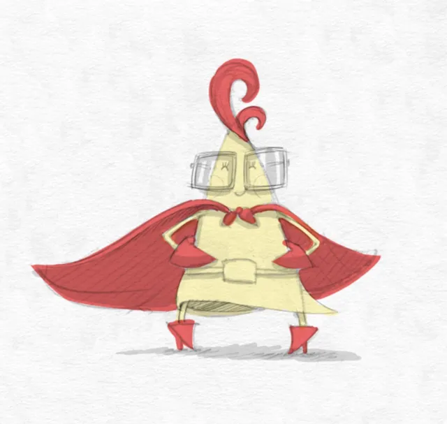 Cartoon & Humour alien with eye glasses