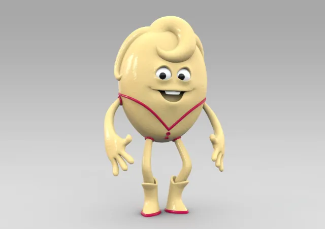 3d happy character