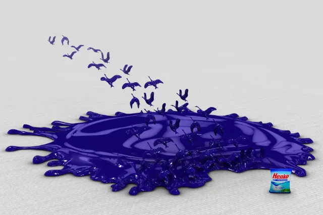 3d blue henko