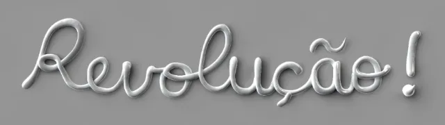 3d lettering revolucao