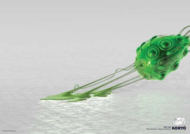 3d alien green character